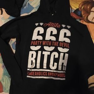 Attila band pull over hooded sweater